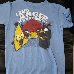 Fifth Sun Light Blue Angry Birds Tee